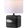 SAFAVIEH Couture Lighting Collection Zahra Black/White Marble 15-inch Dimmable Table Lamp for Bedroom Living Room Home Office Desk Nightstand (LED Bulb Included)(Black / White)