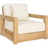 SAFAVIEH Couture Montford Brazilian Teak Indoor/Outdoor Arm Chair(Beige)