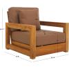 SAFAVIEH Couture Montford Brazilian Teak Indoor/Outdoor Arm Chair(Grey)