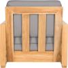 SAFAVIEH Couture Montford Brazilian Teak Indoor/Outdoor Arm Chair(Grey)