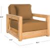 SAFAVIEH Couture Montford Brazilian Teak Indoor/Outdoor Arm Chair(Grey)