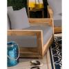 SAFAVIEH Couture Montford Brazilian Teak Indoor/Outdoor Arm Chair(Natural/Brown)
