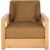 SAFAVIEH Couture Montford Brazilian Teak Indoor/Outdoor Arm Chair(Natural/Brown)