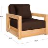 SAFAVIEH Couture Montford Brazilian Teak Indoor/Outdoor Arm Chair(Natural/Dark Brown)