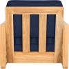 SAFAVIEH Couture Montford Brazilian Teak Indoor/Outdoor Arm Chair(Navy)