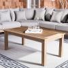 SAFAVIEH Couture Outdoor Patio Furniture Collection – Santa Cruz Coffee Table, Natural Eucalyptus Wood Slatted Top, Modern Outdoor Accent Table (CPT1016A)