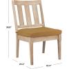 SAFAVIEH Couture Patio Dominica Natural and White Wooden Outdoor Dining Chair (Set of 2), Natural/White(Natural/Brown)