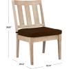 SAFAVIEH Couture Patio Dominica Natural and White Wooden Outdoor Dining Chair (Set of 2), Natural/White(Natural/Dark Brown)