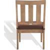 SAFAVIEH Couture Patio Dominica Natural and White Wooden Outdoor Dining Chair (Set of 2), Natural/White(Natural/Dark Brown)