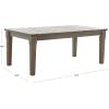 SAFAVIEH Couture Patio Martinique Natural Wood Outdoor Coffee Table(Light Grey)