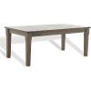 SAFAVIEH Couture Patio Martinique Natural Wood Outdoor Coffee Table(Light Grey)