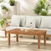 SAFAVIEH Couture Patio Martinique Natural Wood Outdoor Coffee Table(Natural Teak)