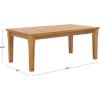 SAFAVIEH Couture Patio Martinique Natural Wood Outdoor Coffee Table(Natural Teak)