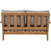 SAFAVIEH Couture Patio Martinique Natural and White Wood Outdoor Loveseat, Natural/White(Natural Teak/Taupe)