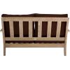 SAFAVIEH Couture Patio Martinique Natural and White Wood Outdoor Loveseat, Natural/White(Natural/Dark Brown)