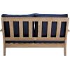 SAFAVIEH Couture Patio Martinique Natural and White Wood Outdoor Loveseat, Natural/White(Natural/Navy)