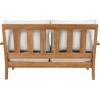SAFAVIEH Couture Patio Martinique Natural and White Wood Outdoor Loveseat, Natural/White(White/Natural Teak)