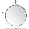 SAFAVIEH Home Chandlen Black Matte 30-inch High Decorative Accent Mirror