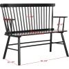 SAFAVIEH Home Collection – Addison Black Solid Wood Spindle Back Loveseat Bench, Farmhouse Settee for Entryway Living Room or Dining Area (AMH8513A)(Black)