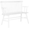 SAFAVIEH Home Collection – Addison Black Solid Wood Spindle Back Loveseat Bench, Farmhouse Settee for Entryway Living Room or Dining Area (AMH8513A)(White)