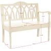 SAFAVIEH Home Collection – Benjamin Brown Solid Wood Accent Bench, Indoor Bench for Entryway, Bedroom or Living Room (AMH6500D)(Barley)