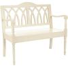 SAFAVIEH Home Collection – Benjamin Brown Solid Wood Accent Bench, Indoor Bench for Entryway, Bedroom or Living Room (AMH6500D)(Barley)