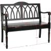SAFAVIEH Home Collection – Benjamin Brown Solid Wood Accent Bench, Indoor Bench for Entryway, Bedroom or Living Room (AMH6500D)(Distressed / Black)