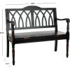 SAFAVIEH Home Collection – Benjamin Brown Solid Wood Accent Bench, Indoor Bench for Entryway, Bedroom or Living Room (AMH6500D)(Distressed / Black)