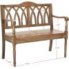 SAFAVIEH Home Collection – Benjamin Brown Solid Wood Accent Bench, Indoor Bench for Entryway, Bedroom or Living Room (AMH6500D)(Oak)