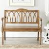 SAFAVIEH Home Collection – Benjamin Brown Solid Wood Accent Bench, Indoor Bench for Entryway, Bedroom or Living Room (AMH6500D)(Oak)