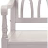 SAFAVIEH Home Collection – Benjamin Brown Solid Wood Accent Bench, Indoor Bench for Entryway, Bedroom or Living Room (AMH6500D)(Quartz Grey)