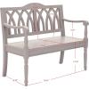 SAFAVIEH Home Collection – Benjamin Brown Solid Wood Accent Bench, Indoor Bench for Entryway, Bedroom or Living Room (AMH6500D)(Quartz Grey)