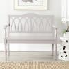 SAFAVIEH Home Collection – Benjamin Brown Solid Wood Accent Bench, Indoor Bench for Entryway, Bedroom or Living Room (AMH6500D)(Quartz Grey)
