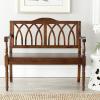 SAFAVIEH Home Collection – Benjamin Brown Solid Wood Accent Bench, Indoor Bench for Entryway, Bedroom or Living Room (AMH6500D)(Teak)