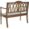 SAFAVIEH Home Collection – Benjamin Brown Solid Wood Accent Bench, Indoor Bench for Entryway, Bedroom or Living Room (AMH6500D)(Teak)