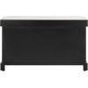 SAFAVIEH Home Collection – Freddy Brown Storage Bench with Wicker Baskets & Cushion, Entryway Seating Bench, Fully Assembled (AMH5736A)(Black)