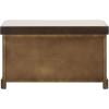 SAFAVIEH Home Collection – Freddy Brown Storage Bench with Wicker Baskets & Cushion, Entryway Seating Bench, Fully Assembled (AMH5736A)(Dark Chocolate)