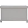 SAFAVIEH Home Collection – Freddy Brown Storage Bench with Wicker Baskets & Cushion, Entryway Seating Bench, Fully Assembled (AMH5736A)(Vintage Grey)