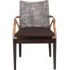 SAFAVIEH Home Collection – Gianni Brown & Black Solid Wood Rattan Arm Chair, Tropical Coastal Accent Seating for Living Room or Dining Space (SEA4011A)(Brown White Wash/Brown Legs/ Dark Brown Cushion)