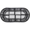 SAFAVIEH Home Collection – Jabez Natural Honey Brown Oval Rattan Coffee Table, Fully Assembled, Tropical Coastal Design (COF6509A)(Black)