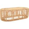 SAFAVIEH Home Collection – Jabez Natural Honey Brown Oval Rattan Coffee Table, Fully Assembled, Tropical Coastal Design (COF6509A)(Honey Natural)