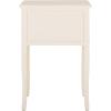 SAFAVIEH Home Collection – Lori Barley End Table with Two Storage Drawers, French Farmhouse Accent Table, Scalloped Apron Design, Fully Assembled (AMH6576E)(White Birch)