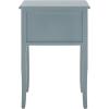 SAFAVIEH Home Collection – Lori Barley End Table with Two Storage Drawers, French Farmhouse Accent Table, Scalloped Apron Design, Fully Assembled (AMH6576E)(Blue)