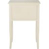 SAFAVIEH Home Collection – Lori Barley End Table with Two Storage Drawers, French Farmhouse Accent Table, Scalloped Apron Design, Fully Assembled (AMH6576E)(Barley)