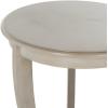 SAFAVIEH Home Collection – Mary Vintage Grey Pedestal End Table with Shelf, Classic Cabriole Design, Round Accent Table for Living Room or Bedroom (AMH5711A)(Vintage Grey)