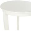 SAFAVIEH Home Collection – Mary Vintage Grey Pedestal End Table with Shelf, Classic Cabriole Design, Round Accent Table for Living Room or Bedroom (AMH5711A)(Distressed Cream)