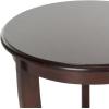 SAFAVIEH Home Collection – Mary Vintage Grey Pedestal End Table with Shelf, Classic Cabriole Design, Round Accent Table for Living Room or Bedroom (AMH5711A)(Dark Cherry)