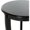 SAFAVIEH Home Collection – Mary Vintage Grey Pedestal End Table with Shelf, Classic Cabriole Design, Round Accent Table for Living Room or Bedroom (AMH5711A)(Distressed Black)
