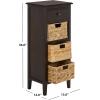 SAFAVIEH Home Collection – Michaela Vintage Grey Storage Unit with Woven Basket Drawers, British Colonial Farmhouse Accent Storage, Fully Assembled (AMH5744D)(Dark Chocolate)