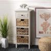 SAFAVIEH Home Collection – Michaela Vintage Grey Storage Unit with Woven Basket Drawers, British Colonial Farmhouse Accent Storage, Fully Assembled (AMH5744D)(Vintage Grey)